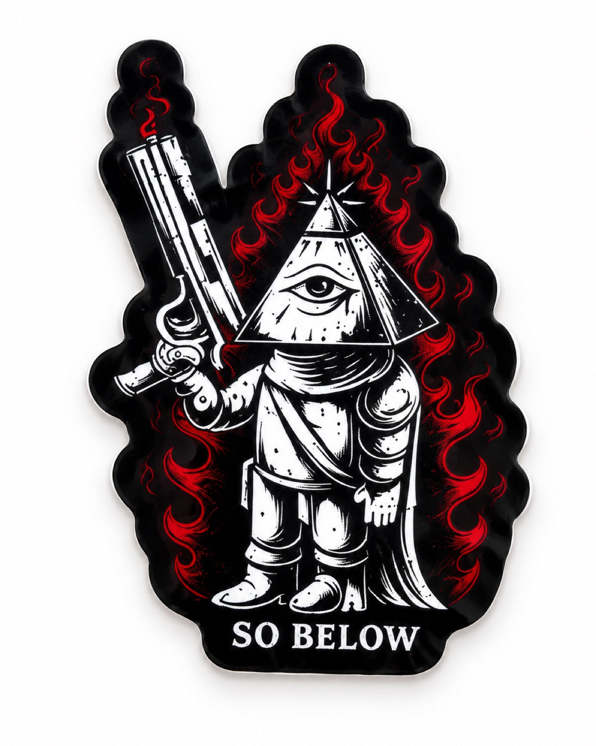 As Above ā So Below pyramid gunslinger sticker