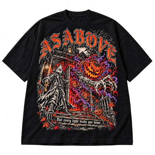 The Haunted Door t-shirt — front print